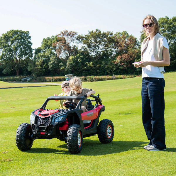 24V 4x4 Freddo Storm UTV 2 Seater ride-on car for kids, shown from angle 8, perfect for outdoor adventures.