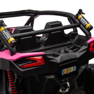 24V 4x4 Freddo Storm UTV 2 Seater ride-on car for kids, angled view showcasing its design and features.