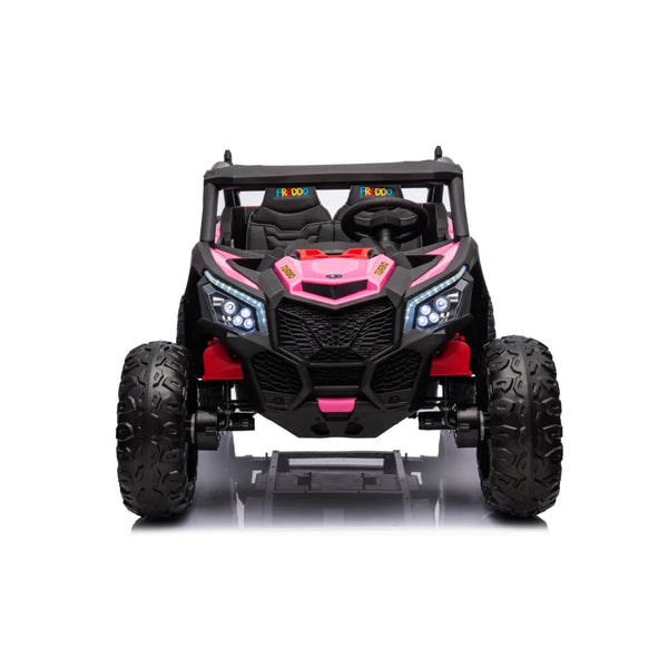 24V 4x4 Freddo Storm UTV 2 Seater ride-on car for kids, angled view showcasing its design and features.