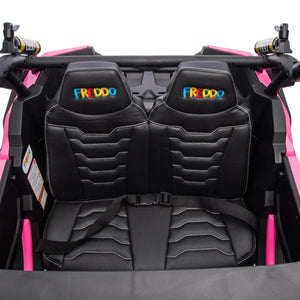 24V 4x4 Freddo Storm UTV 2 Seater ride-on car for kids, angled view showcasing its design and features.