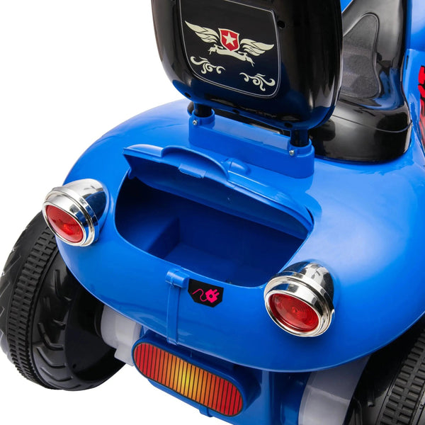 12V Freddo Kids Cruiser 1 Seater Motorcycle in angle view, perfect ride-on car for adventurous toddlers.
