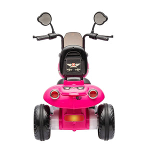 12V Freddo Kids Cruiser motorcycle for kids, one-seater ride-on car, angled view showcasing design and features.