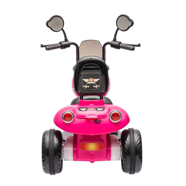 12V Freddo Kids Cruiser motorcycle for kids, one-seater ride-on car, angled view showcasing design and features.