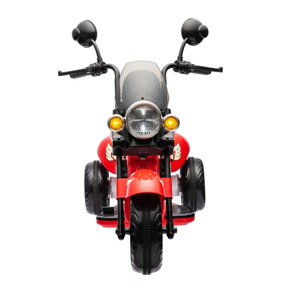 12V Freddo Kids Cruiser motorcycle for kids, 1 seater, angled view showcasing vibrant design and fun features.