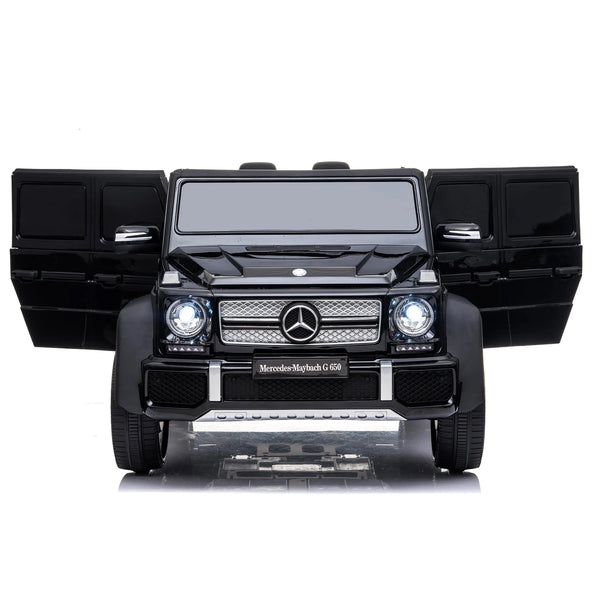 12V Mercedes Maybach G650 Landaulet ride-on car for kids, showcasing sleek design from angle 7.