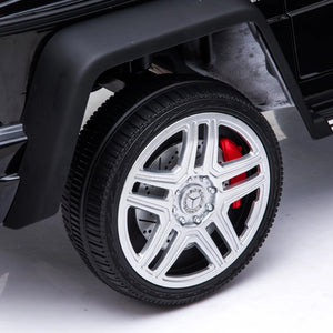 12V Mercedes Maybach G650 Landaulet ride-on car for kids, one-seater, angled view showcasing luxury design.