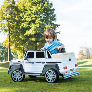 12V Mercedes Maybach G650 Landaulet ride-on car for kids, 1 seater, angled view showcasing luxury design.