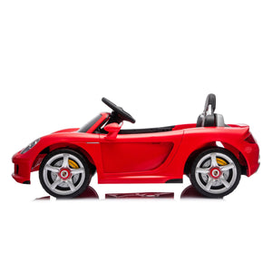 12V Porsche Carrera GT ride-on car for kids, showcasing sleek design from angle 5. Perfect for young car enthusiasts!