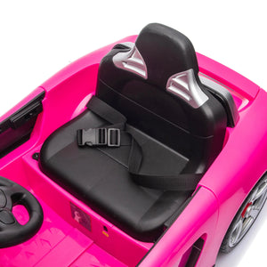 12V Porsche Carrera GT ride-on car for kids, angled view showcasing sleek design and vibrant colors.