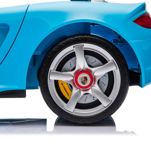 12V Porsche Carrera GT 1 Seater Ride On Car for kids, angled view showcasing sleek design and vibrant colors.