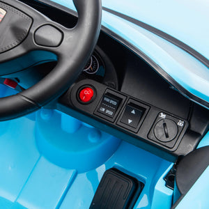 12V Porsche Carrera GT ride-on car for kids, angled view showcasing sleek design and vibrant colors.