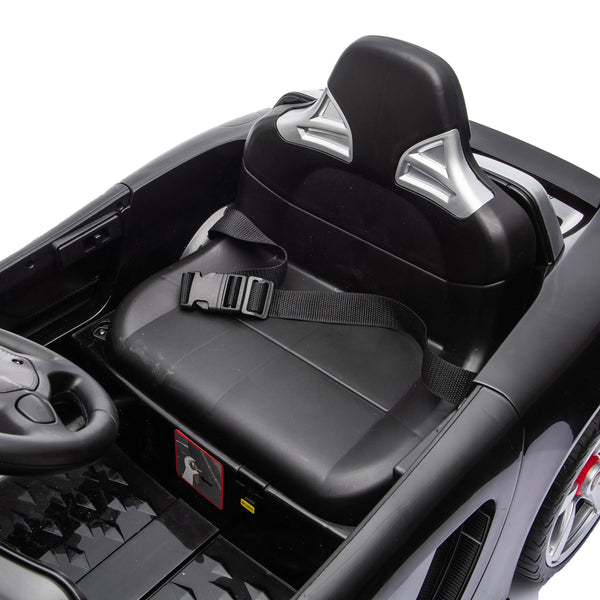 12V Porsche Carrera GT ride-on car for kids, angled view showcasing sleek design and vibrant colors.