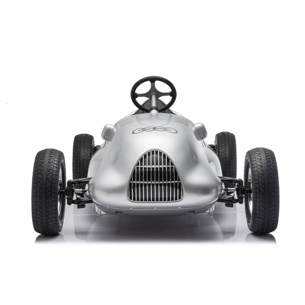 24V Audi Union Typ D ride-on car for kids, showcasing sleek design from angle 4, perfect for outdoor adventures.