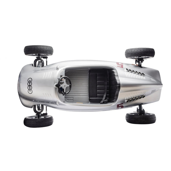 24V Audi Union Typ D ride-on car for kids, showcasing sleek design and vibrant colors from angle 5.