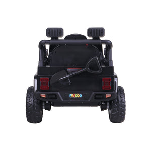 12V Freddo Ranger 4x4 Ride On car for kids, shown from angle 3, perfect for outdoor adventures.