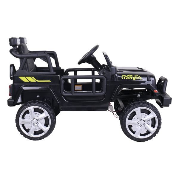 12V Freddo Ranger 4x4 ride-on car for kids, showcasing its rugged design from angle 6. Perfect for outdoor adventures!