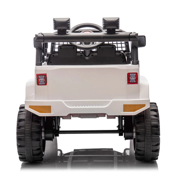 12V Freddo Ranger 4x4 Ride On car for kids, shown from angle 4, perfect for outdoor adventures and fun.