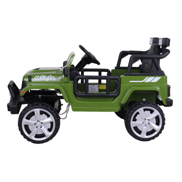 12V Freddo Ranger 4x4 Ride On car for kids, angled view showcasing its design and features.