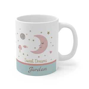 Sweet Dreams Moon & Stars Mug - Personalized Celestial Gift