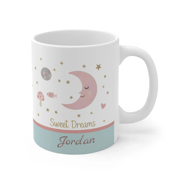 Sweet Dreams Moon & Stars Mug - Personalized Celestial Gift