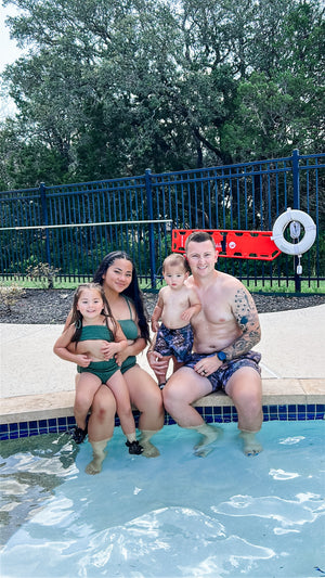 Girls Smocked Bikini Set