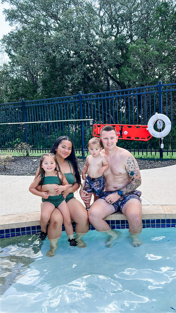 Girls Smocked Bikini Set