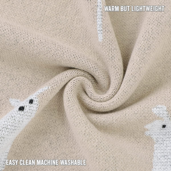 Whimsy Collection - Luxury 100% Cotton Knit Swaddle Baby Blanket