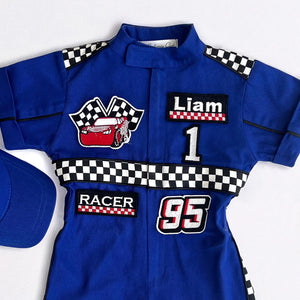 Costumes Club Handmade Race Car Driver Costume for Toddlers - Halloween Costume, Cars Boys Racing Outfit, Toddler Racer Suit by Costumes Club