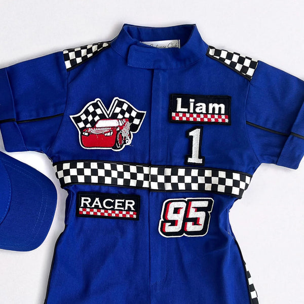 Costumes Club Handmade Race Car Driver Costume for Toddlers - Halloween Costume, Cars Boys Racing Outfit, Toddler Racer Suit by Costumes Club