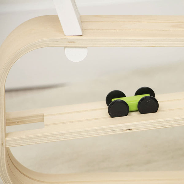 Wooden Car Ramp Racer | Montessori Rolling Track Toy for Toddlers