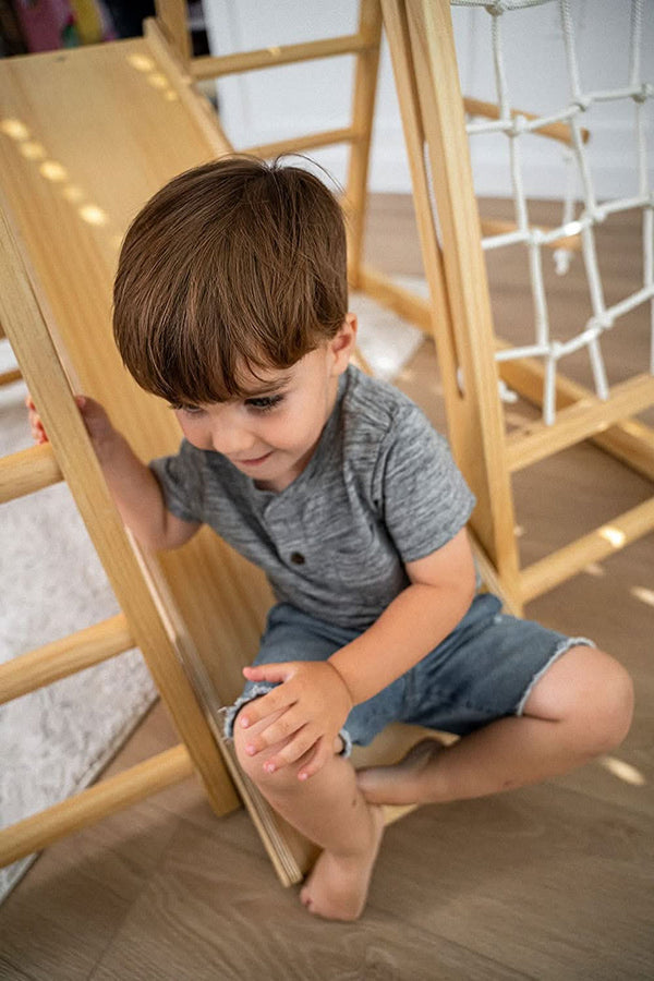 Magnolia Cocomelon 7-in-1 Wooden Indoor Playset – Montessori Climber for Toddlers