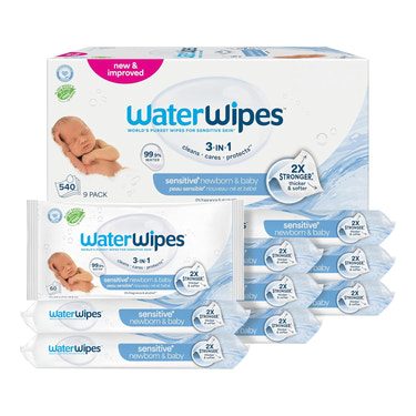 WaterWipes Original Unscented Water-Based Baby Wipes, 540 Count