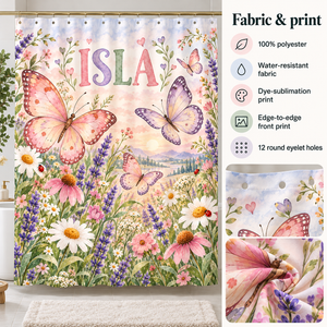 Fabric details: 100% polyester, water-resistant, dye-sublimation print, 12 round eyelet holes