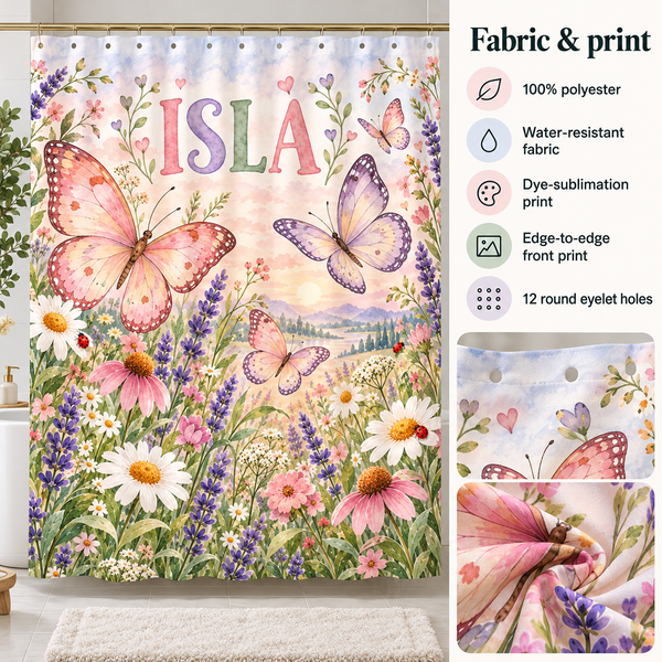 Fabric details: 100% polyester, water-resistant, dye-sublimation print, 12 round eyelet holes