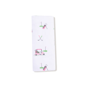 Baby Golf Carts - Pink - Ruffle Burp Cloth