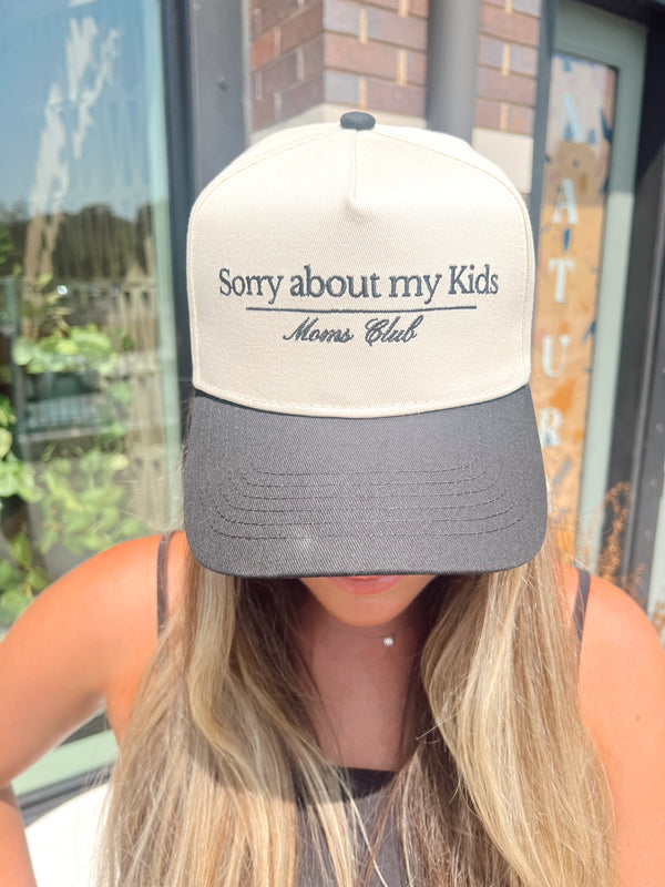 Sorry About My Kids. Vintage Trucker Hat