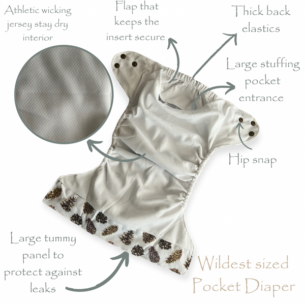 Wildest Cloth Diaper Pocket - Moose On The Loose