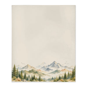 Personalize the Woodland toddler minky blanket in cream with your baby's name