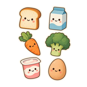 Soft Food Wall Decals, Set of 6, Baby First Words, image 2