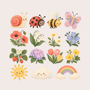 Poppy Garden Wall Decals, Set of 15, image 1