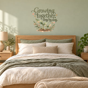Growing together, day by day Quote Wall Decal for Mom, image 1
