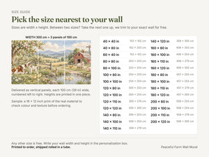 Watercolor Peaceful Farm Wall Mural, image 5