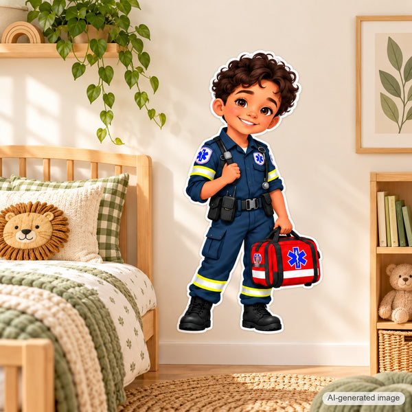 Personalized Paramedic Wall Decal from Photo, Dream Job Sticker, image 6