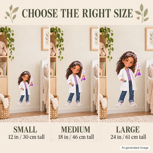 Personalized Scientist Wall Decal from Photo, Dream Job Sticker, image 7