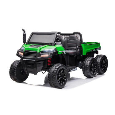 24V Freddo Tractor Trailer 2 Seater Ride-on with Dump Cart and Remote for kids, perfect for outdoor fun.