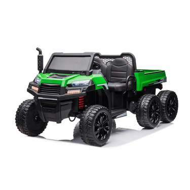 24V Freddo Tractor Trailer 2 Seater Ride-on with Dump Cart and Remote for kids, perfect for outdoor fun.