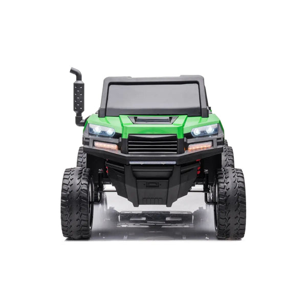 24V Freddo Tractor Trailer 2 Seater Ride-on with Dump Cart and Remote, showcasing angle 7 view for kids' outdoor fun.