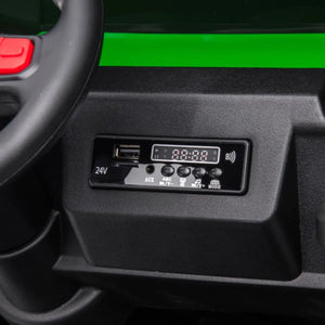 24V Freddo Tractor Trailer 2 Seater Ride-on with Dump Cart and Remote, shown from angle 13. Perfect for outdoor fun!