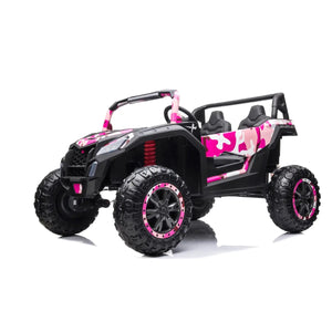24V 4x4 Freddo Dune Buggy Buccaneer 2 Seater Ride-on, angled view showcasing its rugged design and vibrant colors.