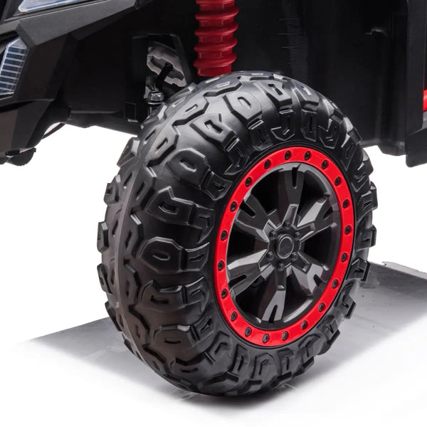 24V 4x4 Freddo Dune Buggy Buccaneer 2 Seater Ride-on from an angle, perfect for adventurous kids.